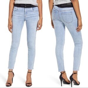 Blank NYC • The Great Jones two tone skinny jeans high rise Aquarius wash black